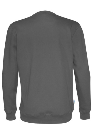 Mikina CREW NECK (GOTS) Tmavě šedá Charcoal Back Mikina CREW NECK (GOTS) Tmavě šedá Charcoal Back