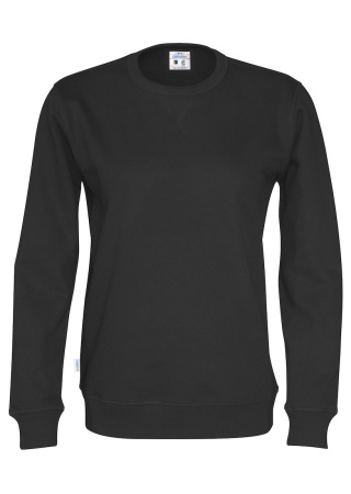 Mikina CREW NECK (GOTS) Černá Front Mikina CREW NECK (GOTS) Černá Front