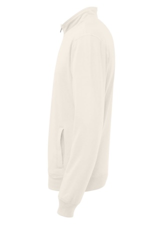 Mikina Cottover s 1/2 zipem (GOTS) Off white Side Mikina Cottover s 1/2 zipem (GOTS) Off white Side