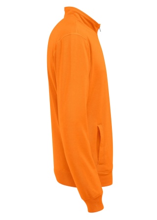 Mikina Cottover s 1/2 zipem (GOTS) Oranžová Side Mikina Cottover s 1/2 zipem (GOTS) Oranžová Side