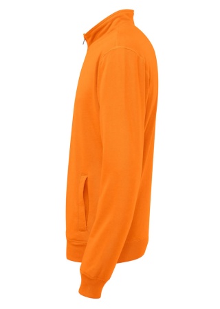 Mikina Cottover s 1/2 zipem (GOTS) Oranžová Side Mikina Cottover s 1/2 zipem (GOTS) Oranžová Side