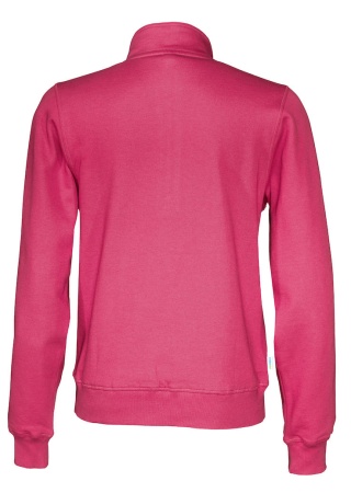 Mikina Cottover s 1/2 zipem (GOTS) Cerise, třešňová Back Mikina Cottover s 1/2 zipem (GOTS) Cerise, třešňová Back