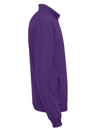 Mikina Cottover s 1/2 zipem (GOTS) Purpurová, nachová Side Mikina Cottover s 1/2 zipem (GOTS) Purpurová, nachová Side