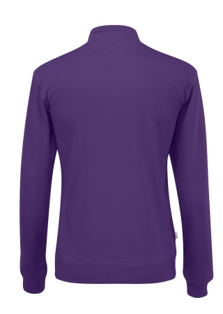 Mikina Cottover s 1/2 zipem (GOTS) Purpurová, nachová Back Mikina Cottover s 1/2 zipem (GOTS) Purpurová, nachová Back