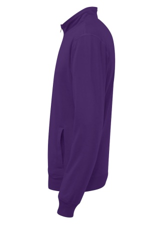 Mikina Cottover s 1/2 zipem (GOTS) Purpurová, nachová Side Mikina Cottover s 1/2 zipem (GOTS) Purpurová, nachová Side