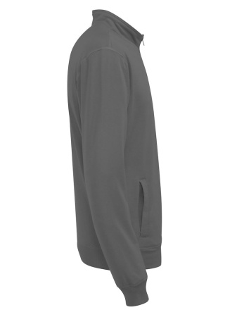 Mikina Cottover s 1/2 zipem (GOTS) Tmavě šedá Charcoal Side Mikina Cottover s 1/2 zipem (GOTS) Tmavě šedá Charcoal Side