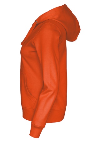 Dámská celopropínací mikina Cottover (GOTS) Oranžová Side Dámská celopropínací mikina Cottover (GOTS) Oranžová Side