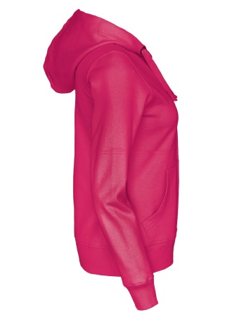 Dámská celopropínací mikina Cottover (GOTS) Cerise, třešňová Side Dámská celopropínací mikina Cottover (GOTS) Cerise, třešňová Side