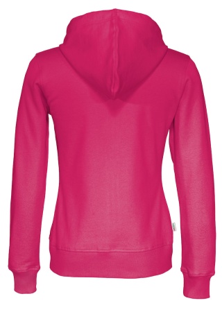 Dámská celopropínací mikina Cottover (GOTS) Cerise, třešňová Back Dámská celopropínací mikina Cottover (GOTS) Cerise, třešňová Back