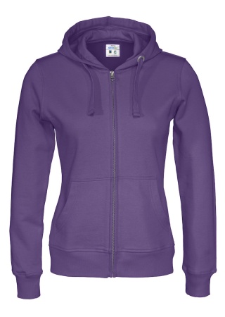 Dámská celopropínací mikina Cottover (GOTS) Purpurová, nachová Front Dámská celopropínací mikina Cottover (GOTS) Purpurová, nachová Front