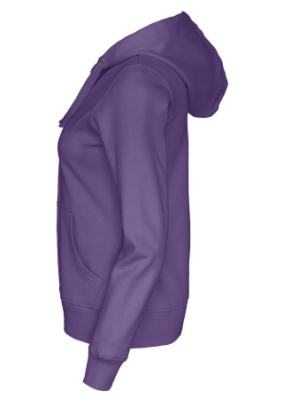 Dámská celopropínací mikina Cottover (GOTS) Purpurová, nachová Side Dámská celopropínací mikina Cottover (GOTS) Purpurová, nachová Side