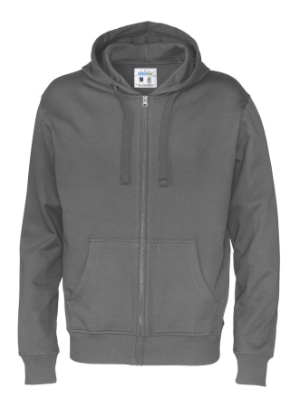 Celopropínací mikina Cottover (GOTS) Tmavě šedá Charcoal Front Celopropínací mikina Cottover (GOTS) Tmavě šedá Charcoal Front