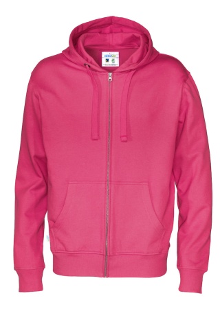 Celopropínací mikina Cottover (GOTS) Cerise, třešňová Front Celopropínací mikina Cottover (GOTS) Cerise, třešňová Front