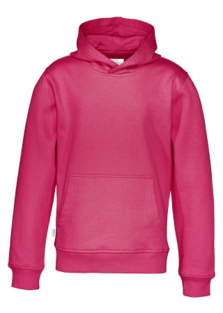 Dětská mikina s kapucí (GOTS) Cerise, třešňová Front Dětská mikina s kapucí (GOTS) Cerise, třešňová Front