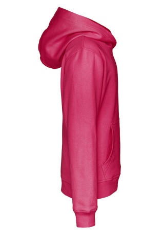 Dětská mikina s kapucí (GOTS) Cerise, třešňová Side Dětská mikina s kapucí (GOTS) Cerise, třešňová Side