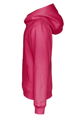 Dětská mikina s kapucí (GOTS) Cerise, třešňová Side Dětská mikina s kapucí (GOTS) Cerise, třešňová Side