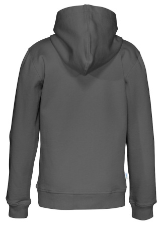 Dětská mikina s kapucí (GOTS) Tmavě šedá Charcoal Back Dětská mikina s kapucí (GOTS) Tmavě šedá Charcoal Back