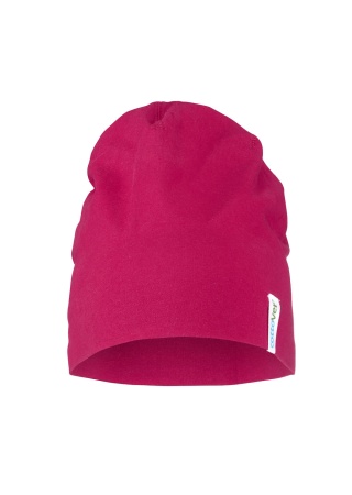 Čepice Cottover z ekologické bavlny Cerise, třešňová Front Čepice Cottover z ekologické bavlny Cerise, třešňová Front