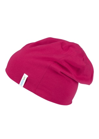 Čepice Cottover z ekologické bavlny Cerise, třešňová Side Čepice Cottover z ekologické bavlny Cerise, třešňová Side