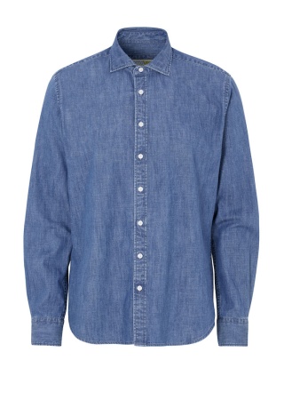 Pánská denimová košile Slim Fit Cottover Džínovina Front Pánská denimová košile Slim Fit Cottover Džínovina Front