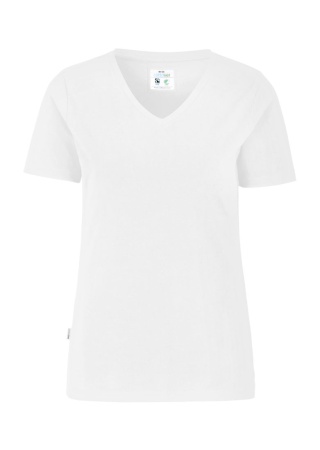 Dámské tričko Cottover STRETCH V-NECK Bílá Front Dámské tričko Cottover STRETCH V-NECK Bílá Front