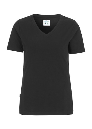 Dámské tričko Cottover STRETCH V-NECK Černá Front Dámské tričko Cottover STRETCH V-NECK Černá Front