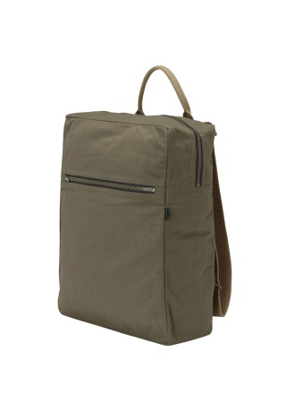 Plátěný batoh Canvas Daypack Tmavá olivová Side Plátěný batoh Canvas Daypack Tmavá olivová Side