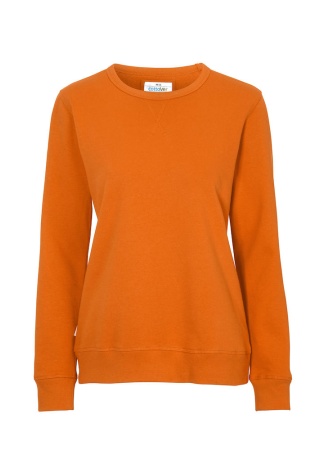 Dámská mikina CREW NECK Cottover Oranžová Front Dámská mikina CREW NECK Cottover Oranžová Front