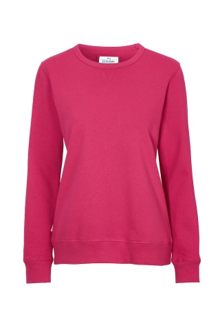 Dámská mikina CREW NECK Cottover Cerise, třešňová Front Dámská mikina CREW NECK Cottover Cerise, třešňová Front