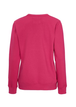 Dámská mikina CREW NECK Cottover Cerise, třešňová Back Dámská mikina CREW NECK Cottover Cerise, třešňová Back