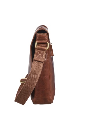 Taška přes rameno LEATHER LINE SHOULDERBAG COGNAC Side Taška přes rameno LEATHER LINE SHOULDERBAG COGNAC Side