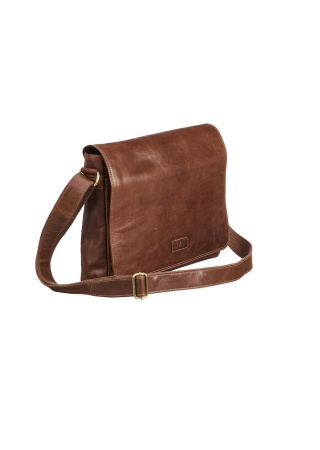 Taška přes rameno LEATHER LINE SHOULDERBAG COGNAC Side Taška přes rameno LEATHER LINE SHOULDERBAG COGNAC Side