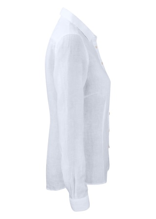 Dámská lněná košile INDIGO BOW 33 Bílá Side Dámská lněná košile INDIGO BOW 33 Bílá Side