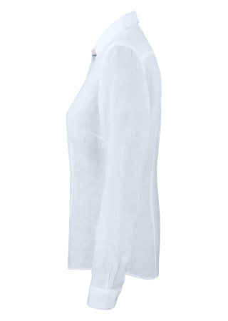 Dámská lněná košile INDIGO BOW 33 Bílá Side Dámská lněná košile INDIGO BOW 33 Bílá Side