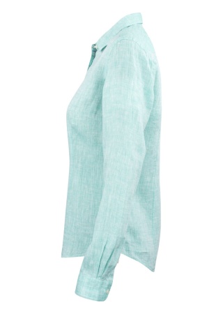 Dámská lněná košile INDIGO BOW 33 GREEN Side Dámská lněná košile INDIGO BOW 33 GREEN Side