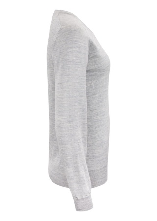Dámský svetr MERINO LIGHT GREY MELANGE Side Dámský svetr MERINO LIGHT GREY MELANGE Side