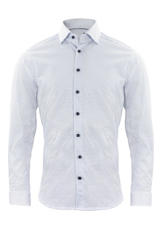 Košile INDIGO BOW 131 SLIM FIT BÍLÁ/MODRÝ TISK Front Košile INDIGO BOW 131 SLIM FIT BÍLÁ/MODRÝ TISK Front