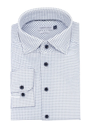 Košile INDIGO BOW 131 SLIM FIT BÍLÁ/MODRÝ TISK Side Košile INDIGO BOW 131 SLIM FIT BÍLÁ/MODRÝ TISK Side