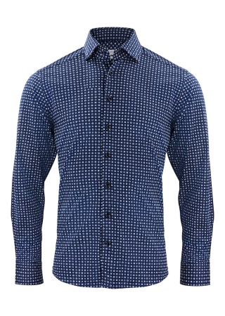 Košile INDIGO BOW 131 SLIM FIT MODRÁ / TISK Front Košile INDIGO BOW 131 SLIM FIT MODRÁ / TISK Front