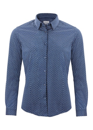 Dámská košile INDIGO BOW 131 NAVY / TISK Front Dámská košile INDIGO BOW 131 NAVY / TISK Front