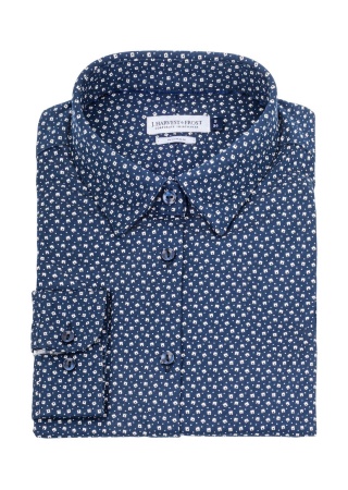 Dámská košile INDIGO BOW 131 NAVY / TISK Side Dámská košile INDIGO BOW 131 NAVY / TISK Side