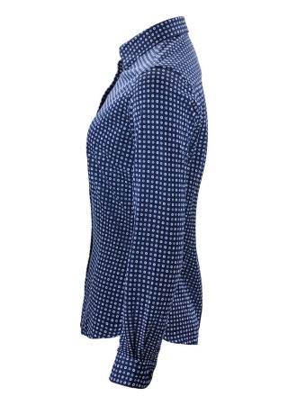Dámská košile INDIGO BOW 131 MODRÁ / TISK Side Dámská košile INDIGO BOW 131 MODRÁ / TISK Side