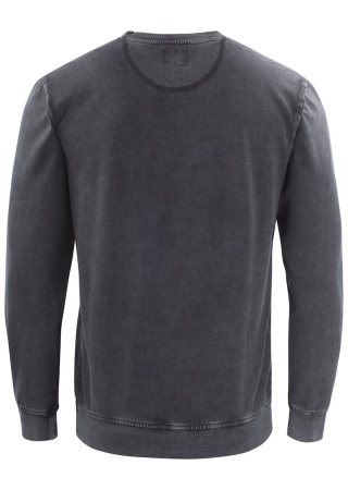 Mikina THORP CREW DENIM BLACK Back Mikina THORP CREW DENIM BLACK Back