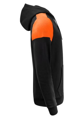 Mikina s kapucí Prime Černá/oranžová Side Mikina s kapucí Prime Černá/oranžová Side