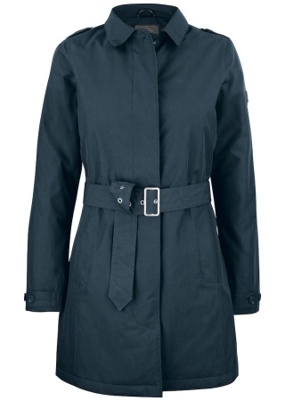Dámský trenčkot BELLEVUE NavyBlue Front Dámský trenčkot BELLEVUE NavyBlue Front