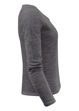 Dámský svetřík MERINO Tmavá antracitová melanž Side Dámský svetřík MERINO Tmavá antracitová melanž Side