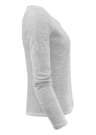 Dámský svetřík MERINO LIGHT GREY MELANGE Side Dámský svetřík MERINO LIGHT GREY MELANGE Side