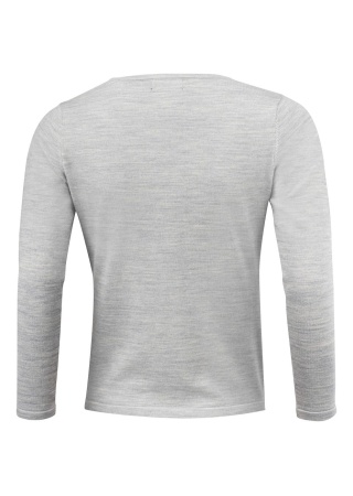 Dámský svetřík MERINO LIGHT GREY MELANGE Back Dámský svetřík MERINO LIGHT GREY MELANGE Back