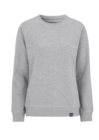 Dámská mikina Crew neck (GOTS) Šedá Melange Front Dámská mikina Crew neck (GOTS) Šedá Melange Front