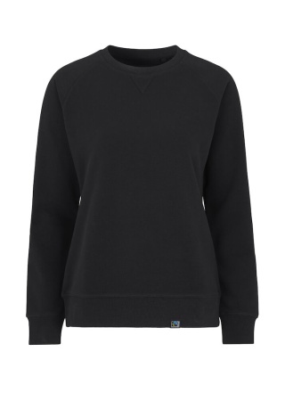 Dámská mikina Crew neck (GOTS) Černá Front Dámská mikina Crew neck (GOTS) Černá Front